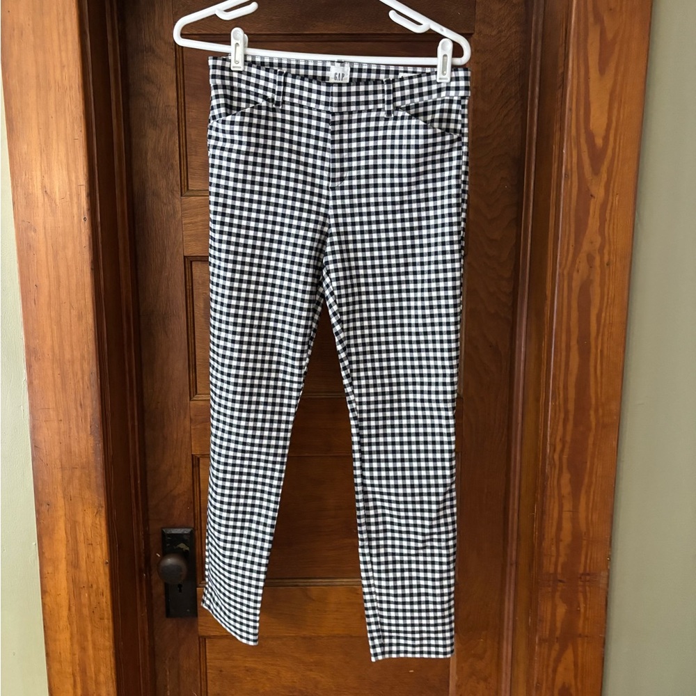 GAP Monochrome Check Ankle Pants